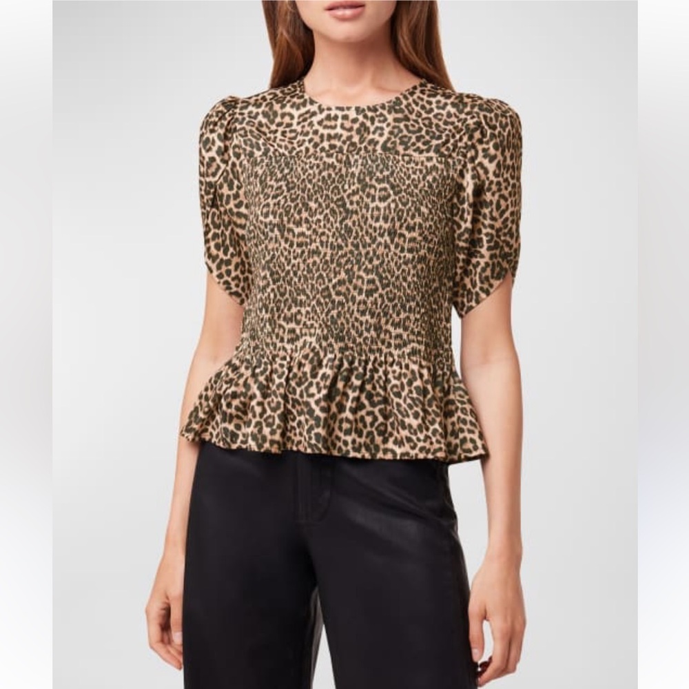 Joe’s jeans the Harlow Leopard Print Peplum Top